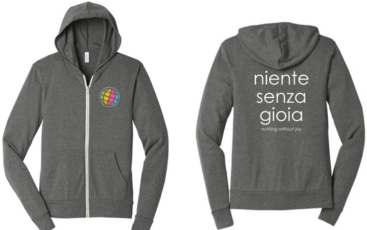 NEW Adult Niente Senza Gioia Lightweight Zip Hoodie